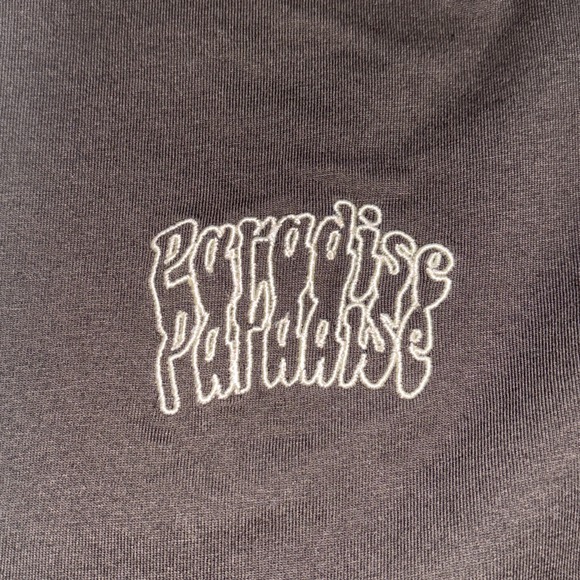 Ruxen Brown Short Sleeve T-Shirt Embroidered Paradise Logo Men's Size 2XL - Picture 3 of 6